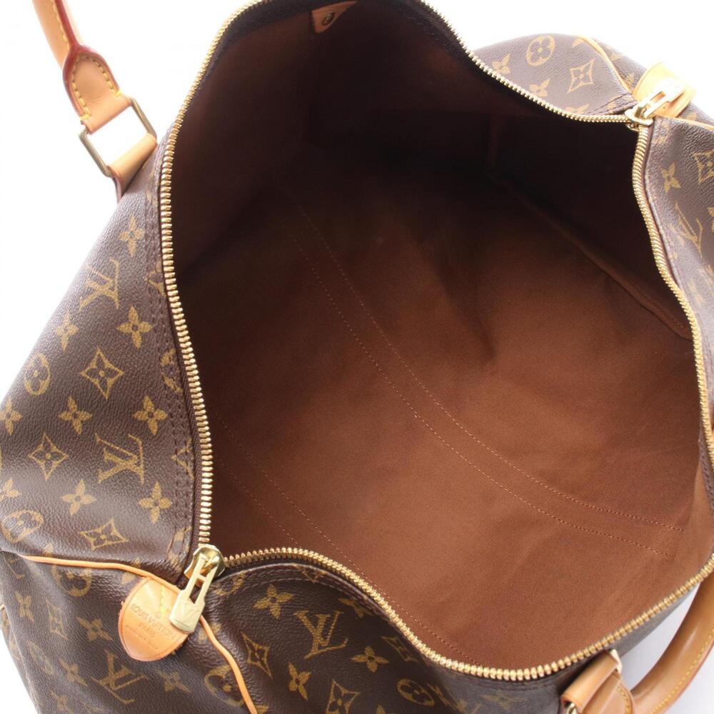 LOUIS VUITTON Brown Monogram Leather Keepall 50 Boston Bag - Picture 3 of 8